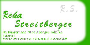 reka streitberger business card